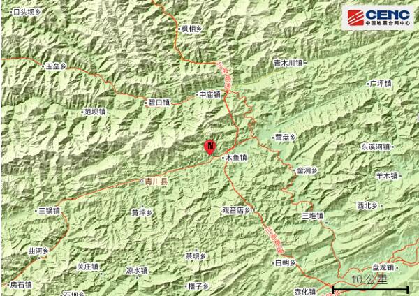 四川广元市青川县发生2.9级地震最新消息 近5年发生3级以上地震共103次